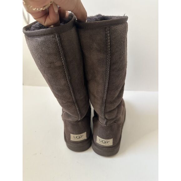 UGG Women's Classic Tall Brown Boots - Picture 3 of 5